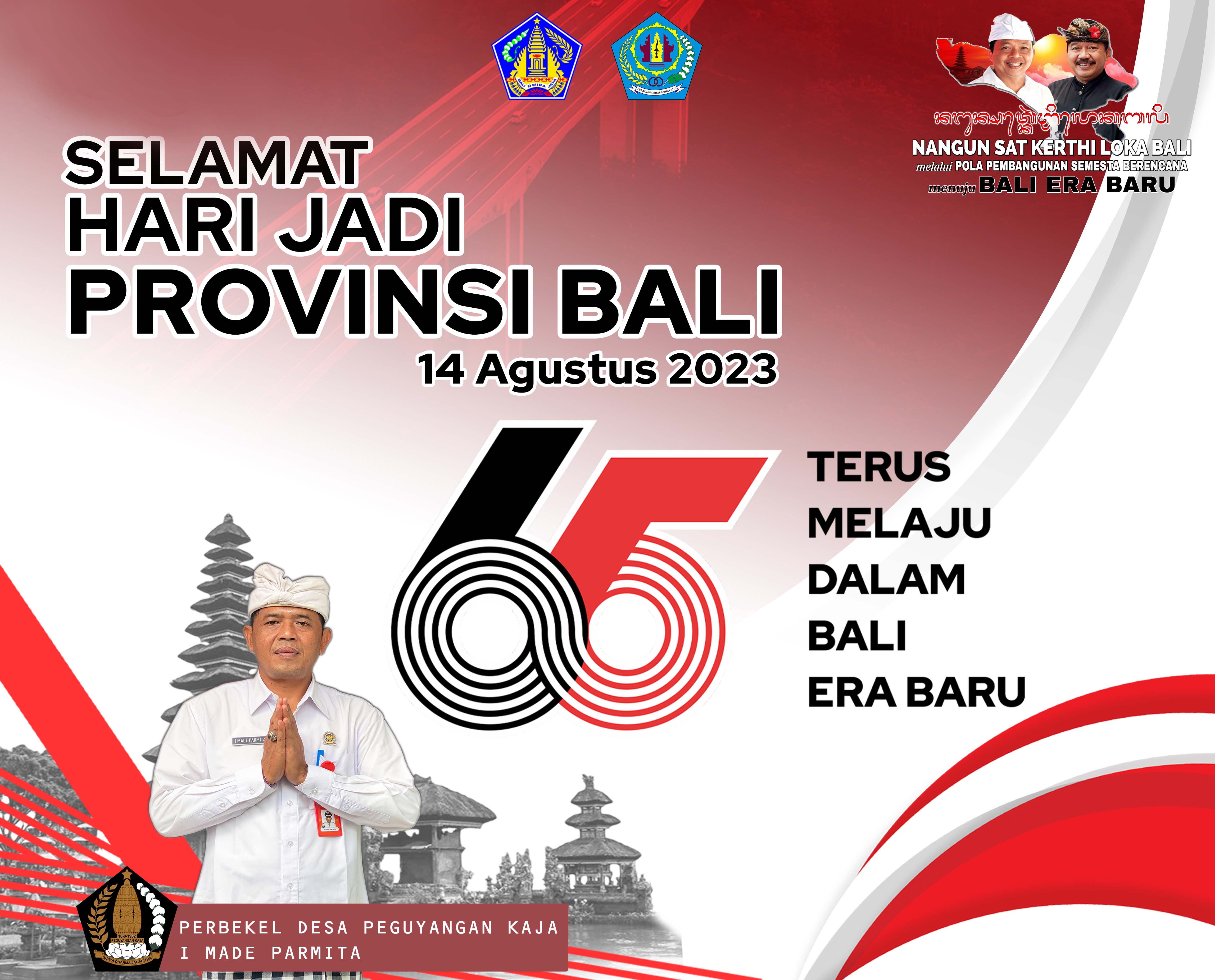 DIRGAHAYU PROVINSI BALI KE-65